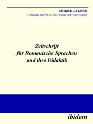 cover image of Zeitschrift für Romanische Sprachen und ihre Didaktik